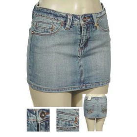 Ladies 5 Pocket Short Denim Skirt Case Pack 6