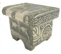 Dolphin and Elephant Embossed Jewelry Box