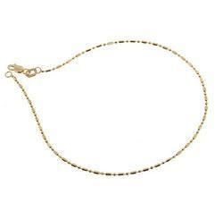14K Genuine Gold Mariner Chain Anklet Braceletgenuine 