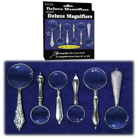 Deluxe Magnifiers - Magnifying Glasses - Set of 6