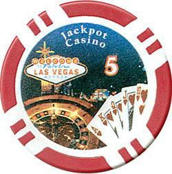 100 Jackpot Casino Clay Poker Chips - $5
