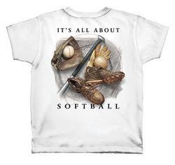 It's All About Softball T-Shirt (White)softball 