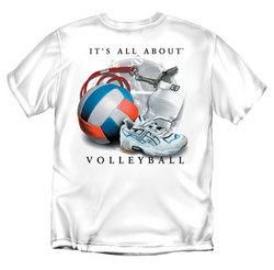 It's All About Volleyball T-Shirt (White)volleyball 