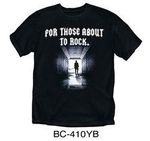 For Those About To Rock Youth Size Hockey T-Shirt (Black)