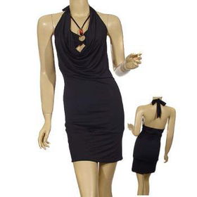 Ladies Plus Size Halter-Draped Cowl Dress Case Pack 6