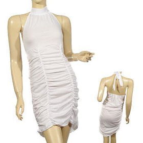 Ladies Plus Size Halter Dress W/Ruching In Front Case Pack 6
