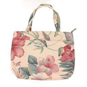 Tropical Print Faux Suede Tote Bag Case Pack 12tropical 