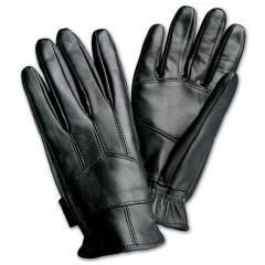 Solid Genuine Leather Driving Gloves, Large