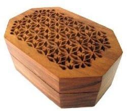 Hand Carved Rosewood Jewelry Box