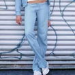 American Apparel fleece sweatpants Color: BABY BLUE MD