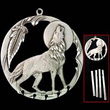 Large Pewter Wind Chime - Wolf