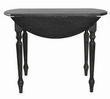 40" Round Drop Leaf Table- Antique Black