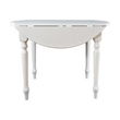 40" Round Drop Leaf Table- Antique Ivory