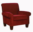 Upholstered Oxford Club Chair- Rust Chenille