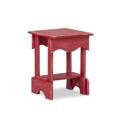 End Table- Barn Red w/White Glazetable 