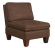 Upholstered Oxford Armless Chair- Mocha