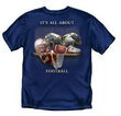 It's All About Football Youth Size T-Shirt (Navy)