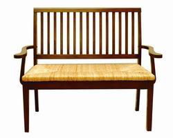 Mission Bench w/Rush Seat- Chestnutmission 