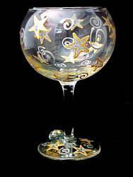 Wishing on the Stars Design - Hand Painted - Grande Goblet - 17.5 oz..wishing 