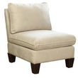 Upholstered Oxford Armless Chair- Beige