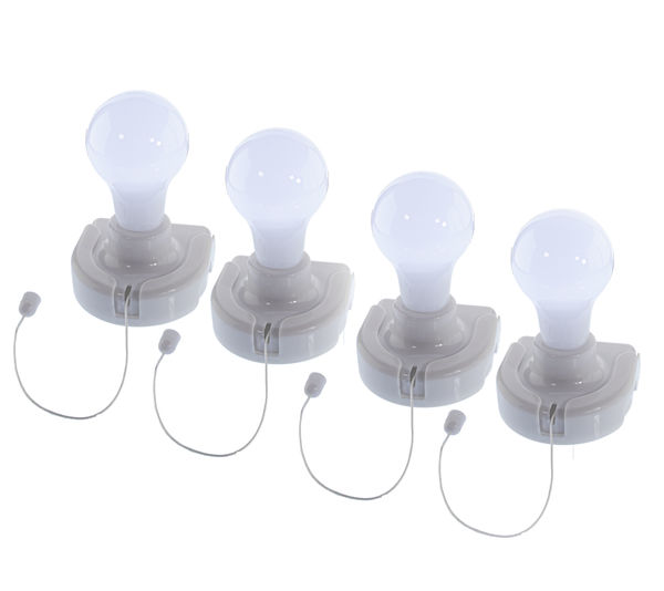Instant Portable Light Bulb Cordless Mountable Battery Operated Wireless LED Light Light Bulbs -  Bulbs Peel and Stick Anywhere - 4pc