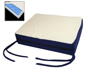 Gel Memory Foam Seat Cushion with Chair Ties - Orthopedic Seat Pad for Office, Car, Truck, and Wheelchair - Cooling Comfort with Pressure Relief and Superior Support - Lightweight and Portable - Washable Cover Included