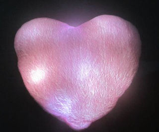 Light Up LED Pillow - Heart