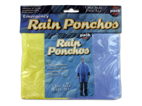 Emergency rain ponchos