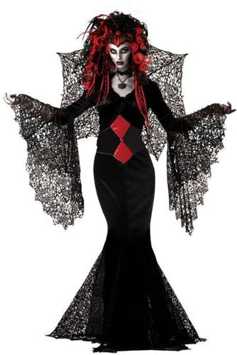 Women's Costume: Nightmare Black Widow- Small