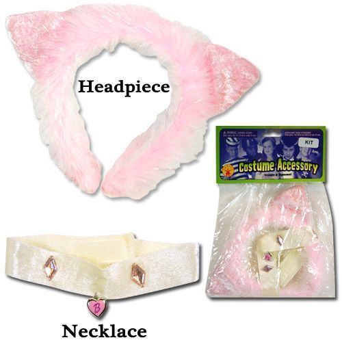 Barbie Pink Cat Headpiece With Necklace Case Pack 144