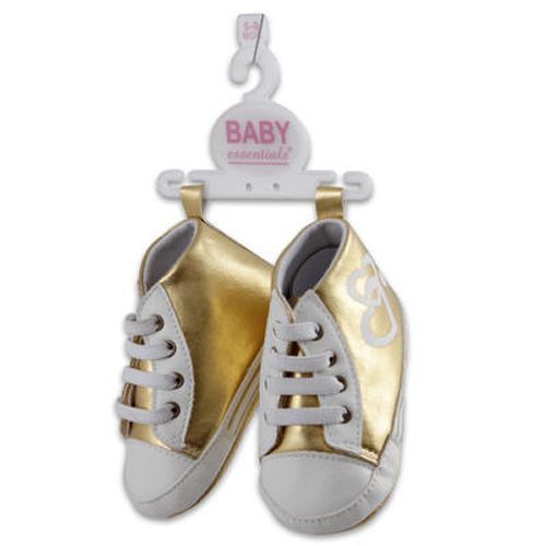 Baby Shoes High Top Gold With Heart Case Pack 48