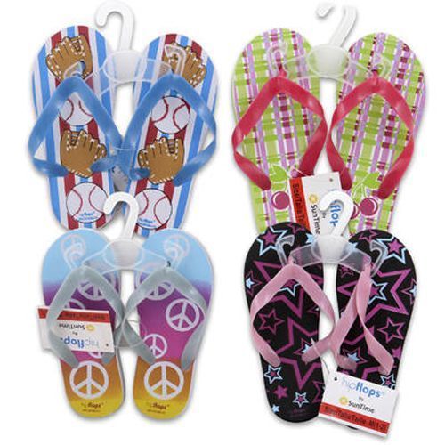 Flip Flops with Print, Kids Assorted Case Pack 96