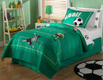 Soccer Twin Quilt with Sham