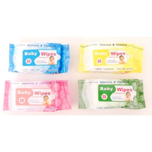 Baby Wipes 80 count w/Aloe Vera & Vitamin E Case Pack 48