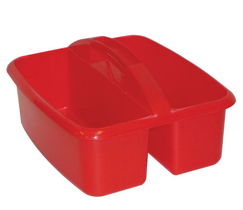 Ecr4Kids 2 Compartment Large Art Caddy-Red-12 Pack