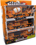 6-Pack Friction-Powered Construction Trucks