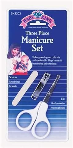 3 Piece Baby Manicure Set Case Pack 72