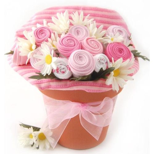 Nikki's Baby Blossom Clothing Bouquet Gift- Girl