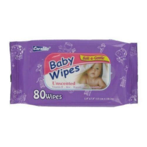 80 Ct Baby Wipes Travel Pack Case Pack 48