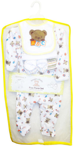 Snugly Baby Boy And Girl 5 Piece Set Case Pack 6