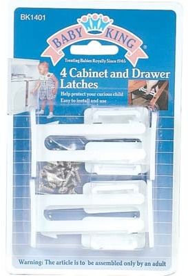 Cabinet/Drawer Latches 4Pk Case Pack 6