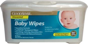 Good Sense Baby Wipes Tub- Unscented, Sensitive Case Pack 12
