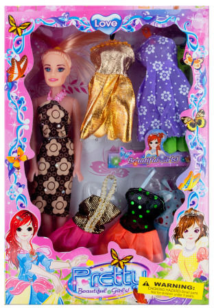 Pretty Fashion Doll Case Pack 4