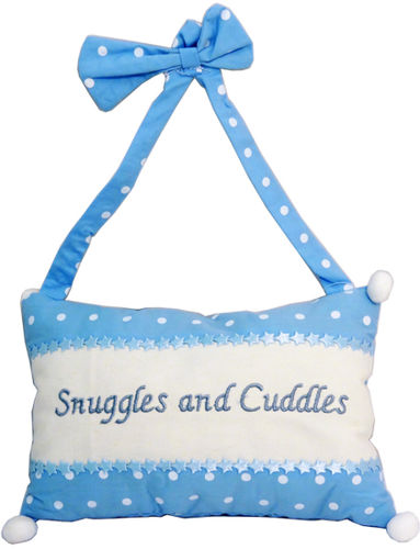 Snuggles & Cuddles Hanging Decorative Blue Pillow Case Pack 12
