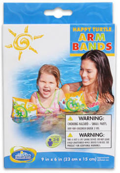 Swim Arm Bands 9""X6"" Turtle Floaties Case Pack 24