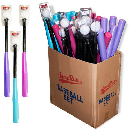 Hollow Plastic Bat and Ball Set Case Pack 36
