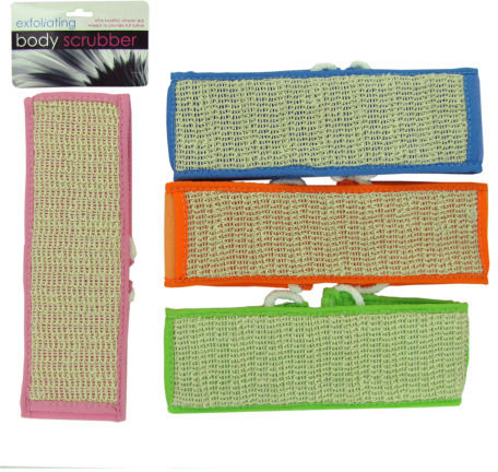 Flax Body Scrubber W/Rope Case Pack 24