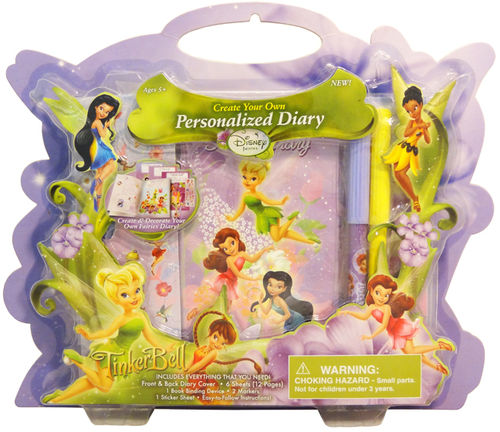 Disney Tinkerbell Create Your Own Personalized Diary Case Pack 4