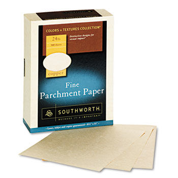 Parchment Specialty  Paper, Copper, 24 lbs., 8-1/2 x 11, 500/Box