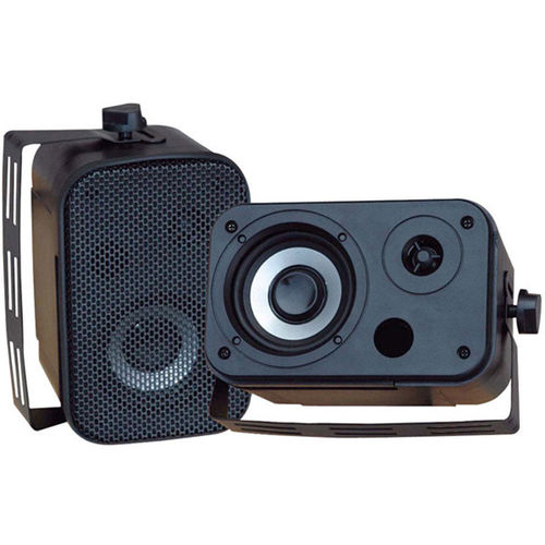 3.5"" Black 300-Watt Indoor/Outdoor Waterproof Speakers